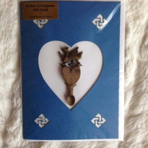 welsh dragon Love Spoon Card blue